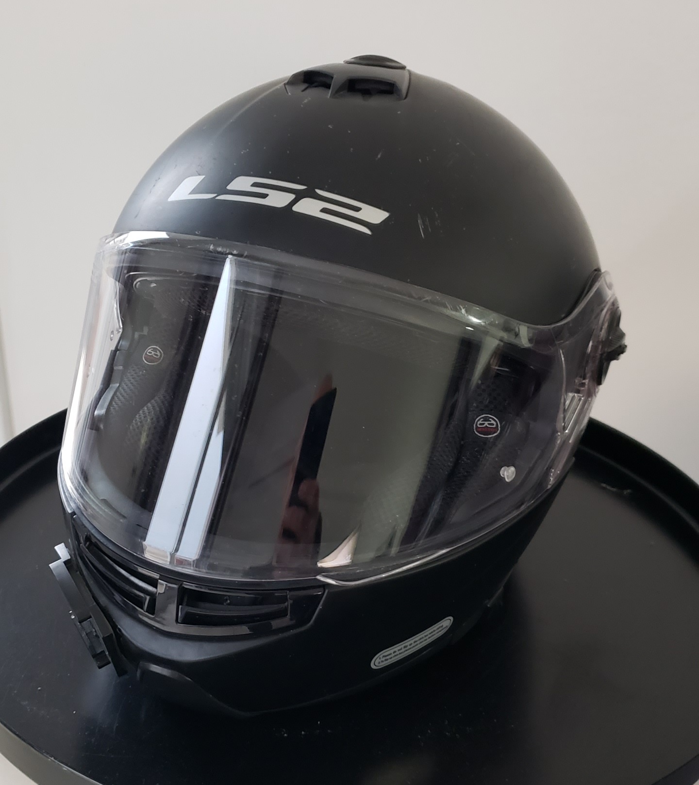 Black motorcycle LS2 helmet [#1719EN] | Cyprus Motorcycles
